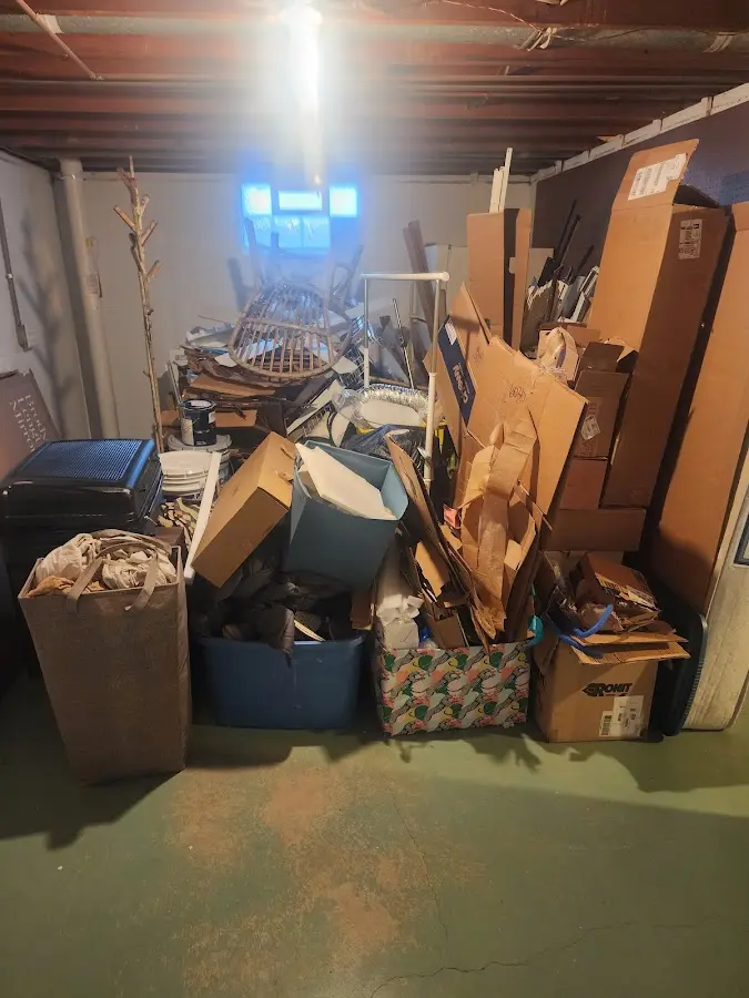 Roll-off dumpster container at job site for 40 Yard Dumpster Rental in Harrodsburg